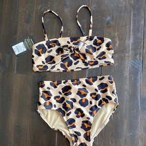 Art Class nwt leopard bikini 7/8 m
